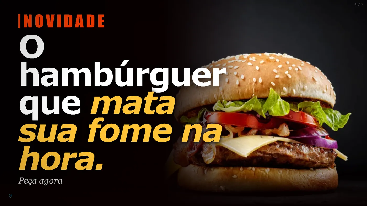 Slide de oferta LoungePlus para fast food